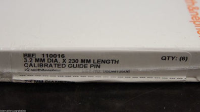 Smith&Nephew 110016 3.2mm x 230mm Calibrated Guide Pin ~ Box of 6